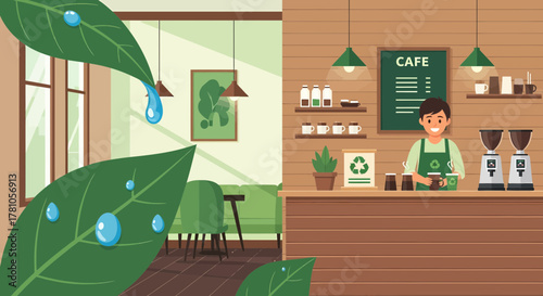 Eco Friendly Cafe Interior Design And Decor With Sustainability Focus
