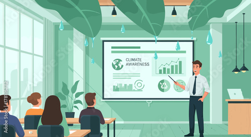 Engaging Climate Awareness Presentation With Positive Environmental Focus