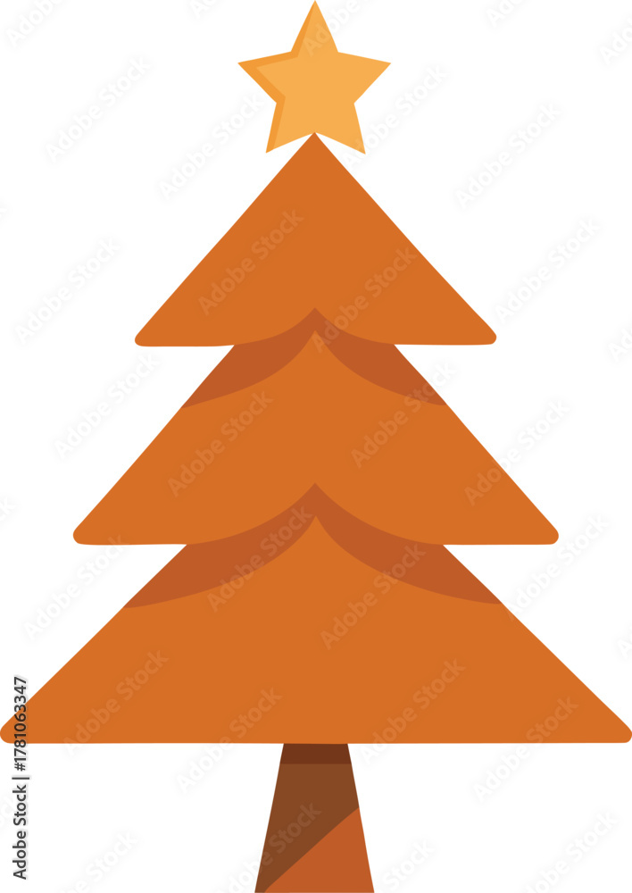 Fototapeta premium christmas tree vector illustration
