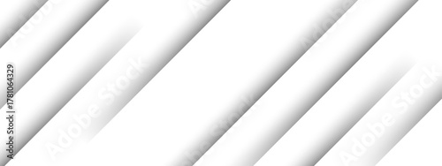 Abstract Minimal White Background with Diagonal Gradient Lines. Soft Shadows and Smooth Light Transitions with 3D Effect and Linear Flow. Depth and Motion Technology, Corporate Design.