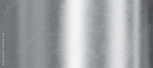 3D silver metal gradient background with chrome foil and grunge rough gradation texture. Glossy stainless steel surface with mirror reflection and smooth sheen. Realistic shiny vector bg in Y2K style
