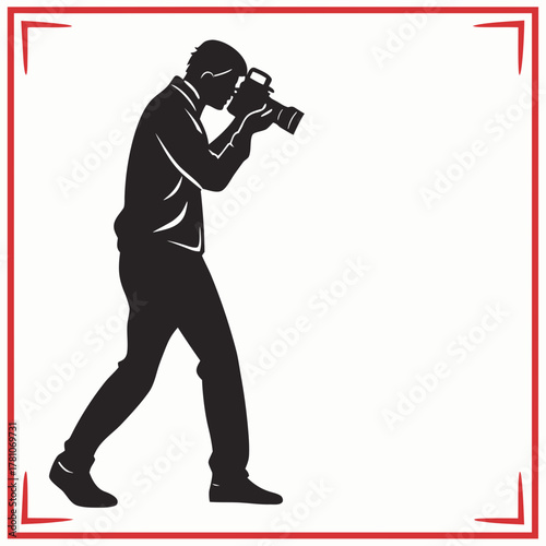 Silhouette of a photographer taking a picture