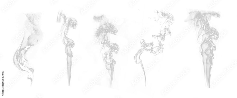 Fototapeta premium White Smoke Abstract Overlay Effect on Transparent Background for Designers