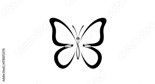 Butterfly Outline Simple Illustration