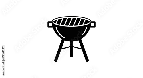 Black grill icon on white background