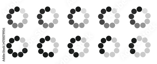 Loading bar symbol - Vector loaded icons. Download progress, Download or Upload symbol.