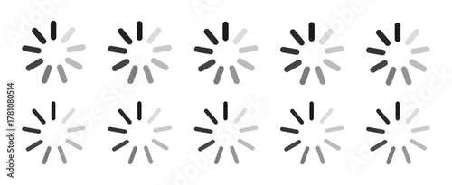 Loading bar symbol - Vector loaded icons. Download progress, Download or Upload symbol.