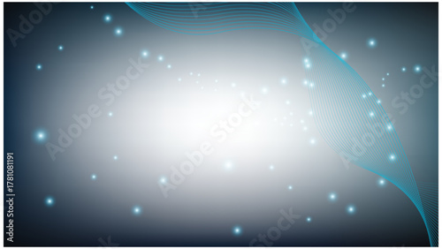 Abstract light blue wavy lines on a soft gray background with sparkling points creating a digital and modern aesthetic wallpaper design perfect for technology presentations