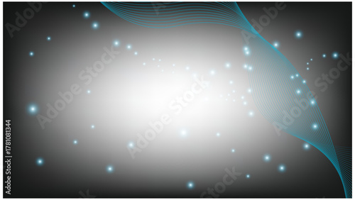Elegant abstract background with glowing particles and flowing blue lines creating a dreamy and ethereal atmosphere ideal for modern designs and creative projects
