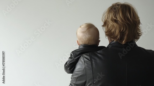 A man is holding a baby in his arms