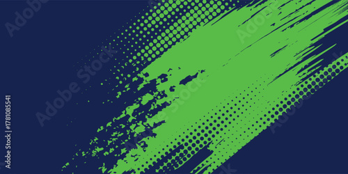 Green sports background design with abstract modern template. Vector illustration of sports players in various activities.