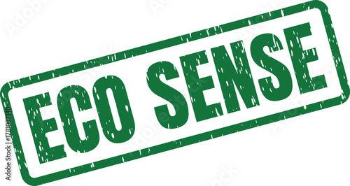 Intuitive Eco Sense Green Rubber Stamp Impression for Promoting Ecological Awareness