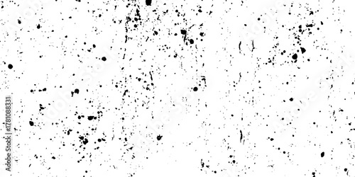 White, black dust overlay distress grungy grain, noise effect paint wall. small particles of debris and dust. crack and scratch dust paint concrete wall. subtle halftone grunge urban texture vector.