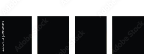 Minimal Black Geometric Rectangles on White Background – Modern Abstract Design