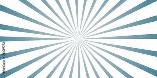 Teal and White Radial Burst Background with Fading Lines and Central Gradient for Design vector illustration