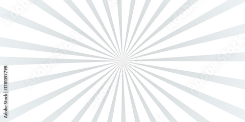 Subtle Radial Burst Background with Fading Gray Lines and White Space for Design Elements vector illustration