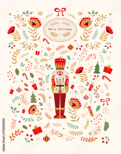 Christmas illustration with Christmas 