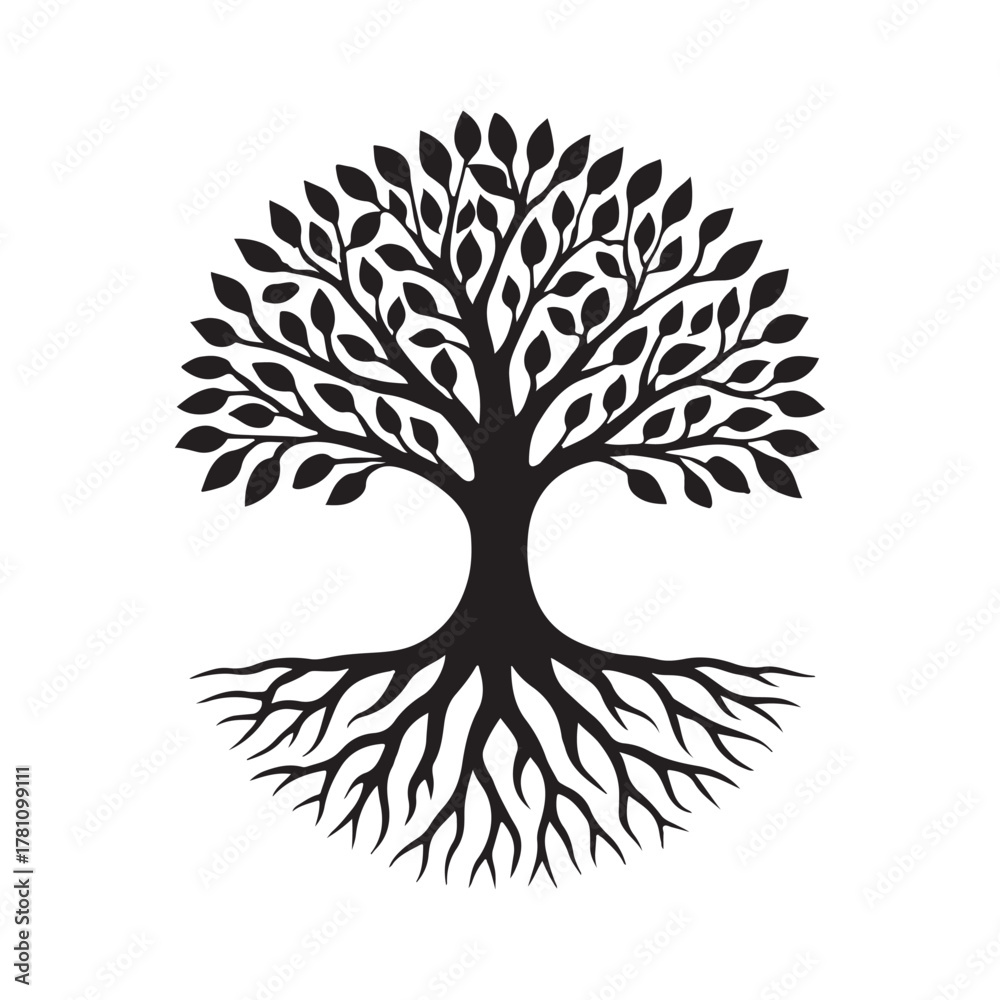 Naklejka premium tree silhouette vector template design