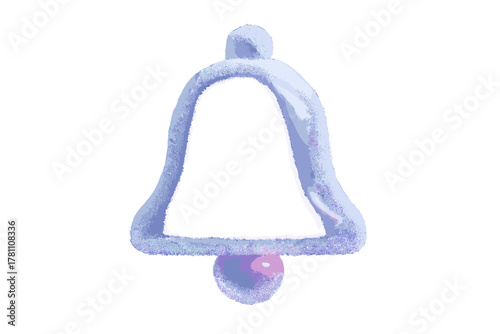 Illumination elements ice letters frosted frost shadows vector cyrillic no icon bell