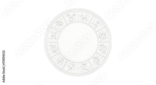 Circular emblem with text around an inner circle background