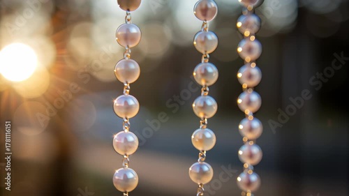 Pearls Glisten in Sunlight Creating Serene Atmosphere with Solemnity and Grace Reflecting Beauty of Jewelry, Solemnity of Mary