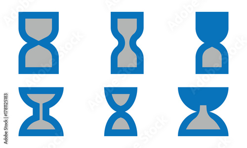 Sand watch icon set . Hourglass symbol.