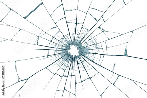 Broken Transparent Glass Vector Template – Shattered Crack Texture for Background, Poster, Banner, Overlay, or Horror Photo Effect Design