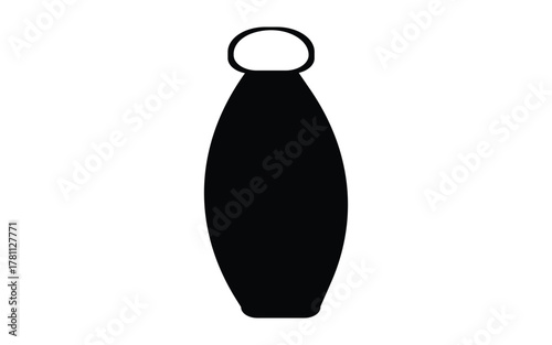 Isolated black pod shape punching bag hanging with blank space used for training at boxing sport on white background at gym
