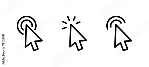 Click cursor icon set