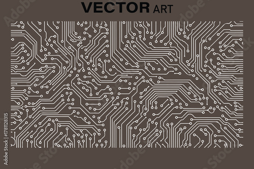 Abstract pattern of a complex electronic circuit board