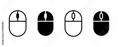 Computer mouse icon set