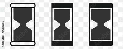 Sand watch icon set . Hourglass symbol.