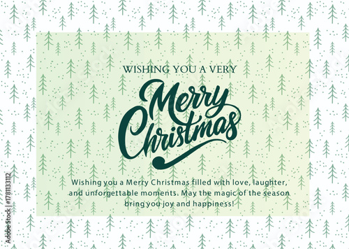 Cute Merry Christmas Card- Minimal Merry Christmas Card