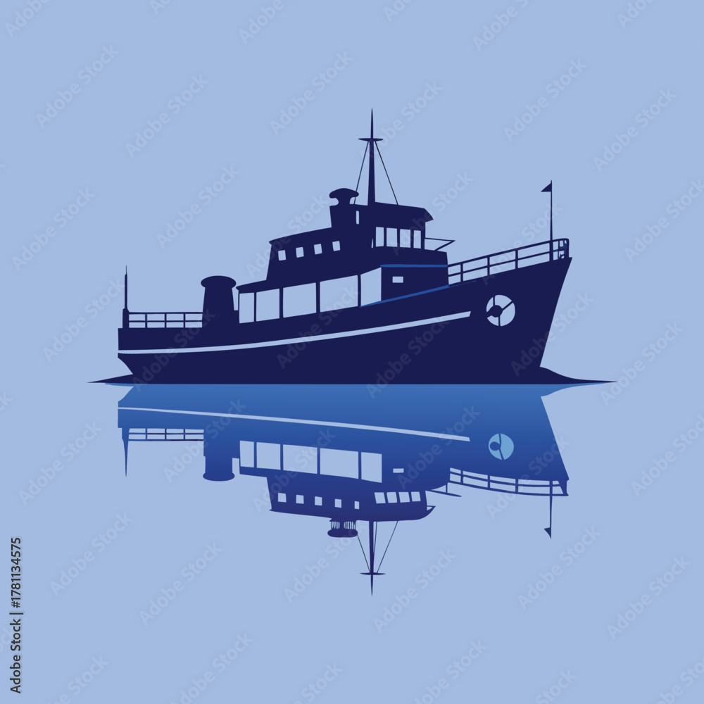 Obraz premium A boat logo design