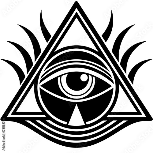 All-Seeing Eye Vector Illustration – Mystical Vision Concept