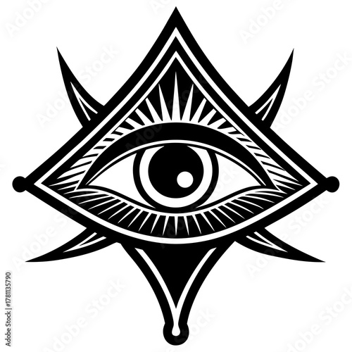 Third Eye Vector Illustration – Spiritual Enlightenment Symbol Design