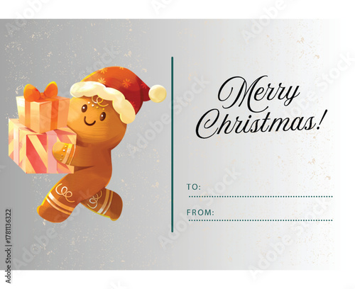Cute Merry Christmas Card- Minimal Merry Christmas Card