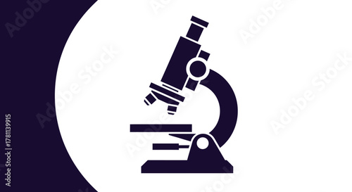 Illustration of a microscope, a scientific instrument for viewing small objects.
