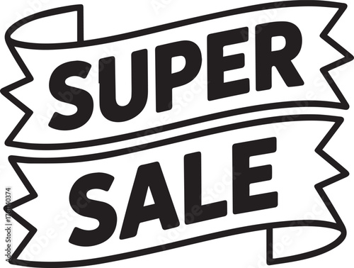Announce incredible savings with a bold SUPER SALE banner, perfect for grabbing attention and driving immediate customer interest for your next promotion.