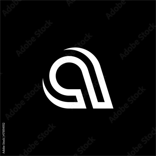 A dynamic, futuristic logo with the letter "a". This elegant design suggests velocity and progress, perfect for automotive, tech, or logistics companies.