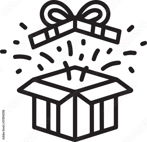 Exciting surprise gift box bursts open with confetti and joy, perfect for celebrations and special moments