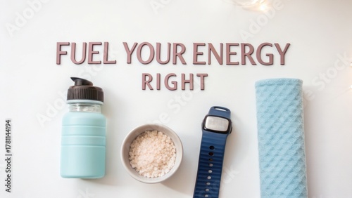 Wallpaper Mural Clean flat lay composition for healthy fitness lifestyle Torontodigital.ca