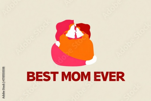 A Heartwarming Illustration Celebrating the Unbreakable Bond Between a Daughter and Her Mother, Highlighting Joy, Love, and Appreciation for the Best Mom Ever