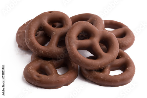 background, brown, bulk, candy, chocolate, christmas, covered, creamy, crunchy, delicious, desserts, food, group, isolated, many, milk, pretzels, ptretzels, several, snack, snacks, tasty, white