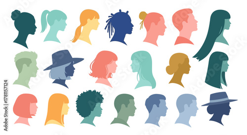 Diverse Silhouettes Representing a Spectrum of Human Profiles and Head Shapes