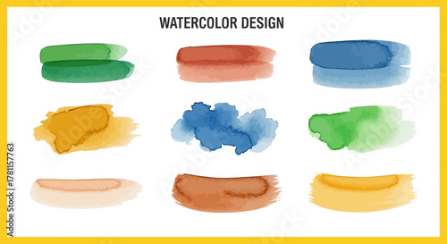 Watercolor Design Elements A Collection of Brush Strokes and Splatters for Creative Projects