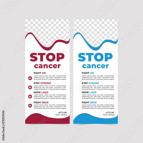Medical rollup banner design vector file