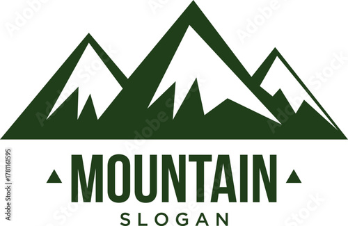 Minimalist Mountain Range Logo for Outdoor Adventure and Tourism