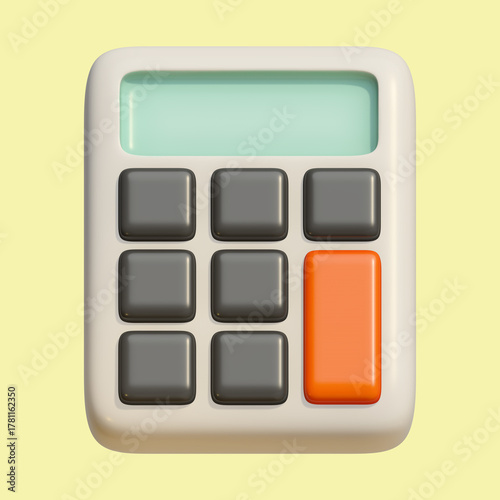 3D Digital Calculator for Financial and Educational, Simple Modern Calculator with Digital Display and Large Buttons for Easy Calculation	