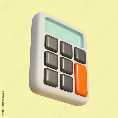 3D Digital Calculator for Financial and Educational, Simple Modern Calculator with Digital Display and Large Buttons for Easy Calculation	